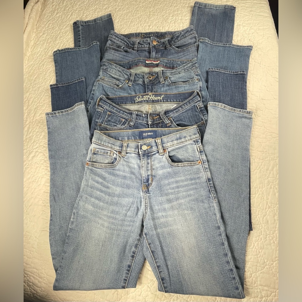 🔥🔥Bundle Deal 4 Jeans Tommy Hilfiger Old Navy LC Lauren Conrad Boot cut Skinny